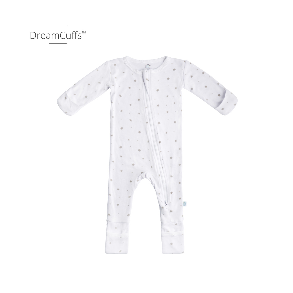 Baby Bamboo Pajamas w/ DreamCuffs® - Grey Star