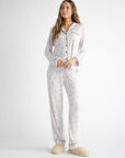 Women's Bamboo Stretch-Knit Long Sleeve Pajama Set