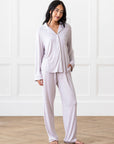 Women's Bamboo Stretch-Knit Long Sleeve Pajama Set