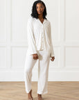 Women's Bamboo Stretch-Knit Long Sleeve Pajama Set