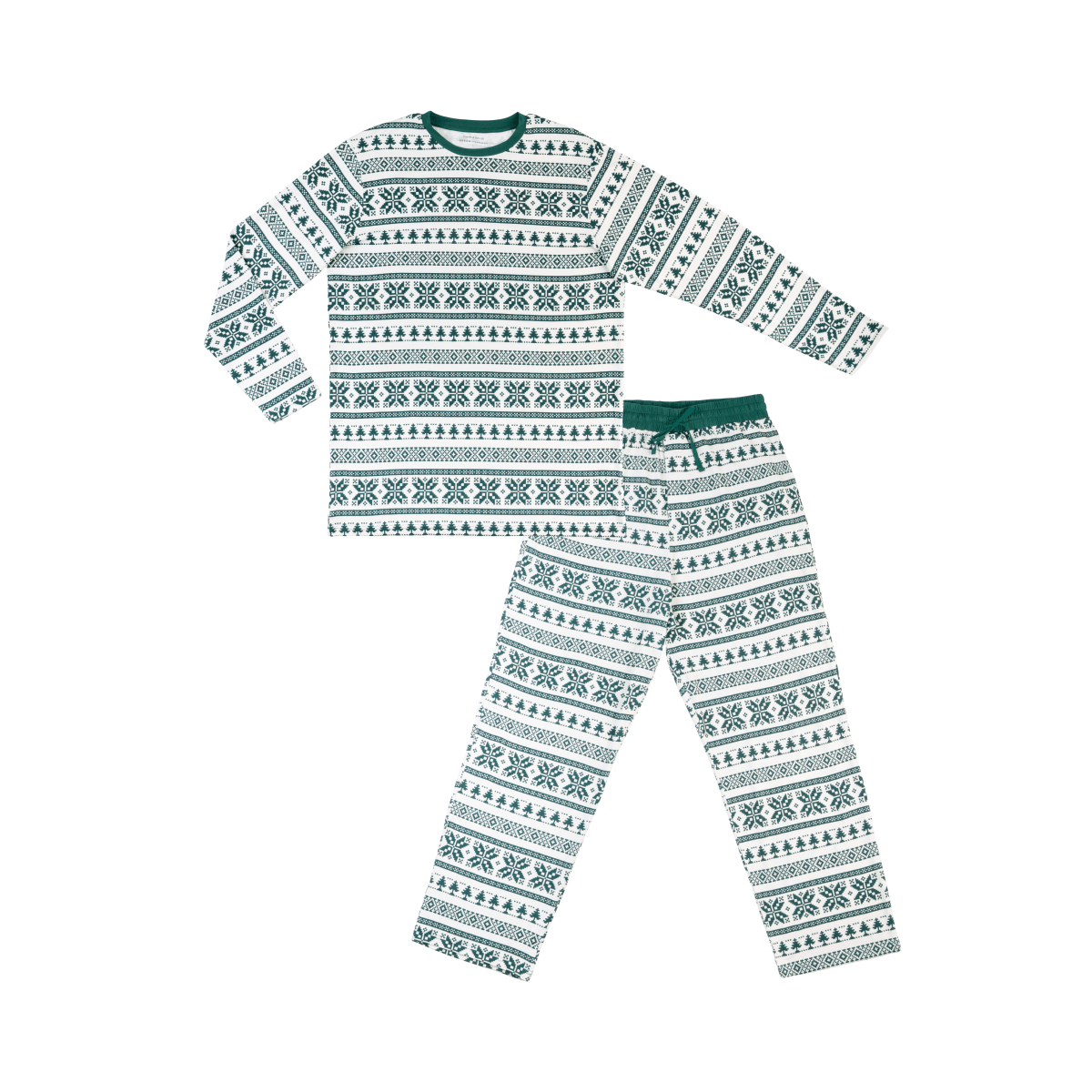 Men's Adult Bamboo Pajamas Fair Isle Forest – Dreamland Baby