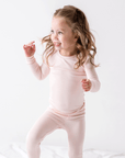 Toddler/Kids Bamboo Pajamas - Seashell Pink