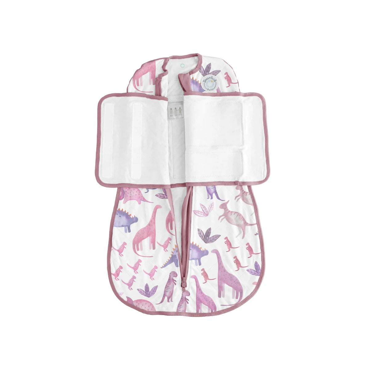 Bamboo Classic Swaddle (Non-weighted) - Rosy Dinos