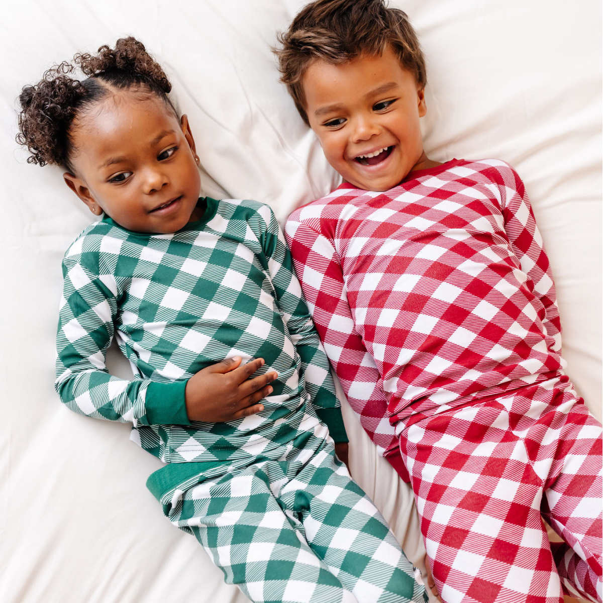 Toddler/Kids Bamboo Pajamas - Buffalo Cranberry