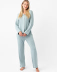 Women's Bamboo Stretch-Knit Long Sleeve Pajama Set