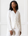 Women's Bamboo Stretch-Knit Long Sleeve Pajama Set
