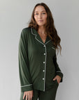 Women's Bamboo Stretch-Knit Long Sleeve Pajama Set