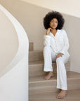 Women's Bamboo Stretch-Knit Long Sleeve Pajama Set