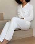Women's Bamboo Stretch-Knit Long Sleeve Pajama Set