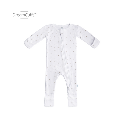 Baby Bamboo Pajamas w/ DreamCuffs® - Grey Star