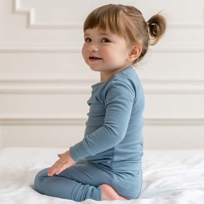 Toddler Bamboo Pajamas - Ocean Blue