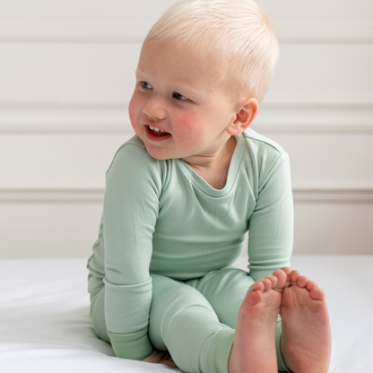 Toddler Bamboo Pajamas - Sage Green