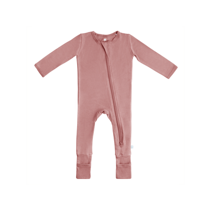 Baby Bamboo Pajamas w/ DreamCuffs® - Dusty Rose