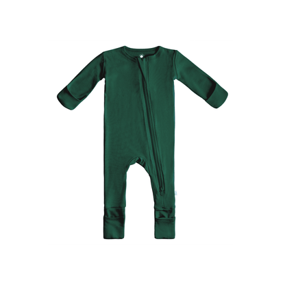 Baby Bamboo Pajamas w/ DreamCuffs® - Forest Green