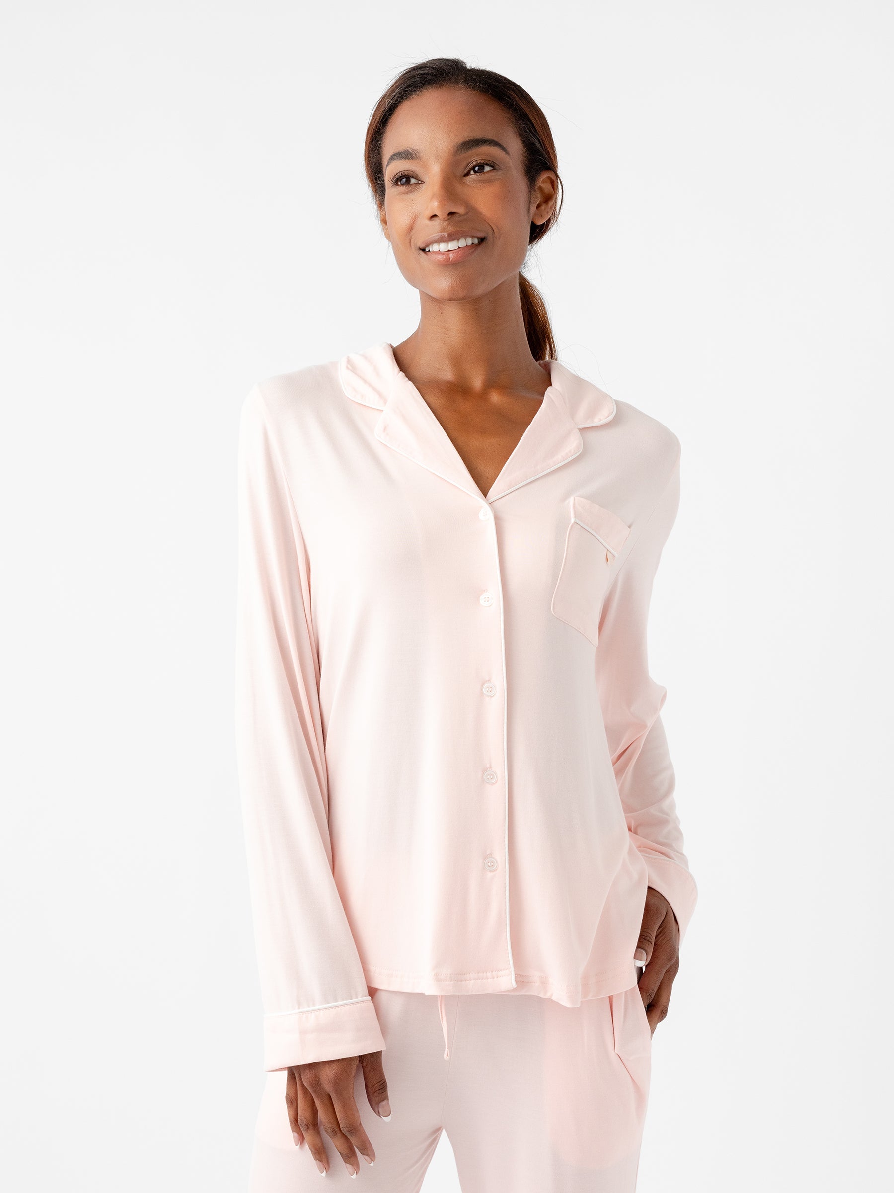 Women&#39;s Bamboo Stretch-Knit Long Sleeve Pajama Set