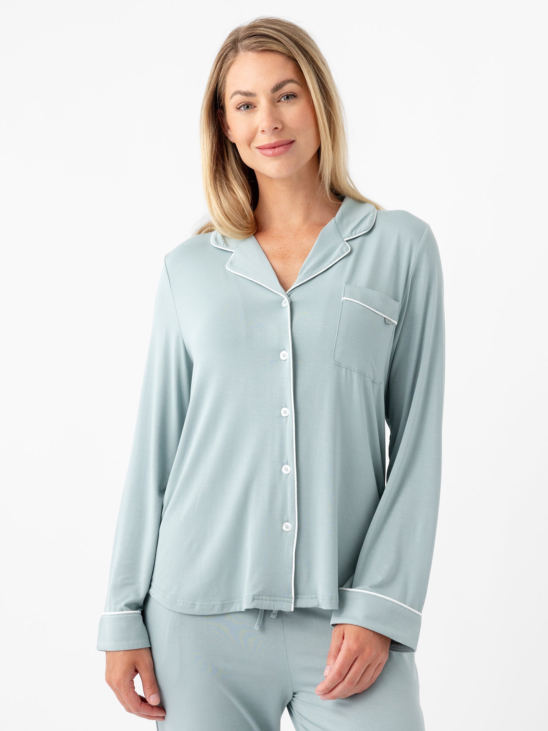 Women&#39;s Bamboo Stretch-Knit Long Sleeve Pajama Set