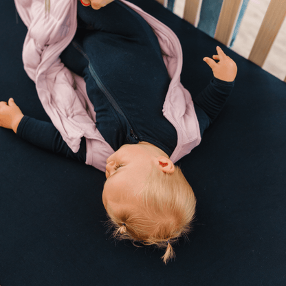 Baby Bamboo Pajamas w/ DreamCuffs® - Midnight Black