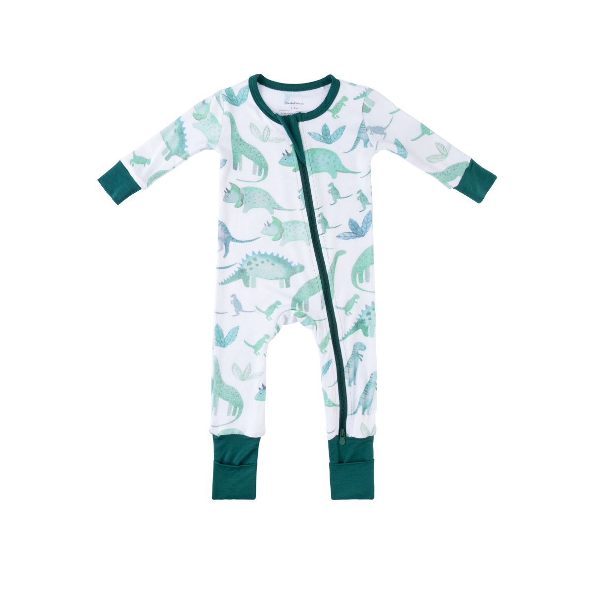 Baby Bamboo Pajamas w/ DreamCuffs® - Dreamy Dinos