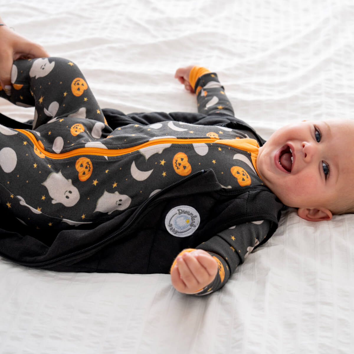 Baby Bamboo Pajamas w/ DreamCuffs® - Ghosts