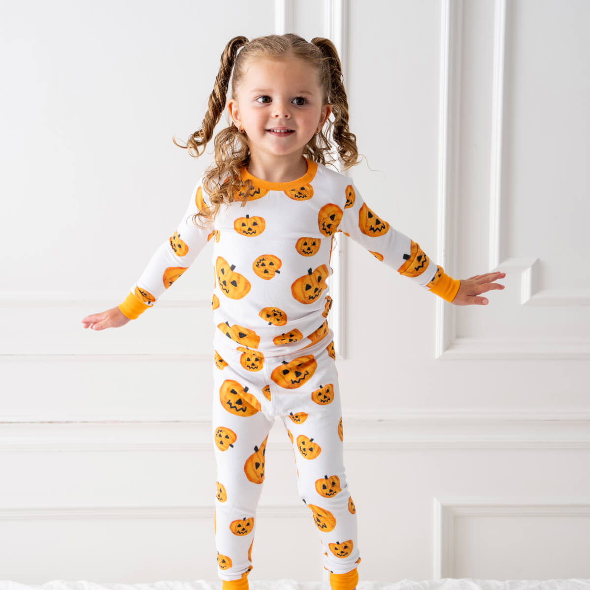 Toddler/Kids Bamboo Pajamas - Pumpkins