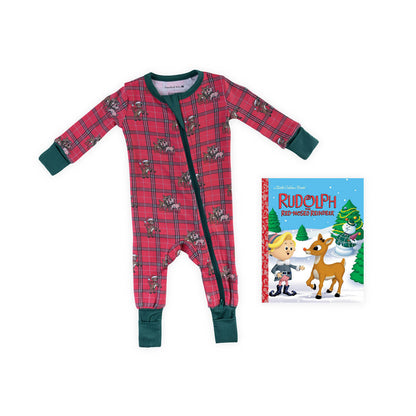 Rudolph Book Baby Pj Bundle - Tartan
