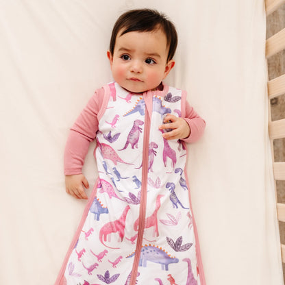 Bamboo Classic Sleep Sack (Non-weighted) - Rosy Dinos
