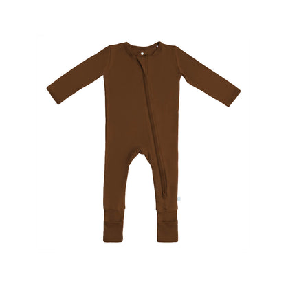 Baby Bamboo Pajamas w/ DreamCuffs® - Chestnut