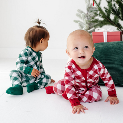 Baby Bamboo Pajamas w/ DreamCuffs® - Buffalo Forest