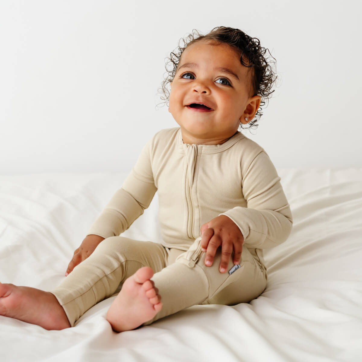 Baby Bamboo Pajamas w/ DreamCuffs® - Oat