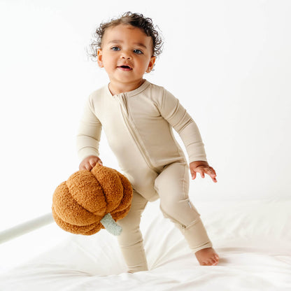 Baby Bamboo Pajamas w/ DreamCuffs® - Oat