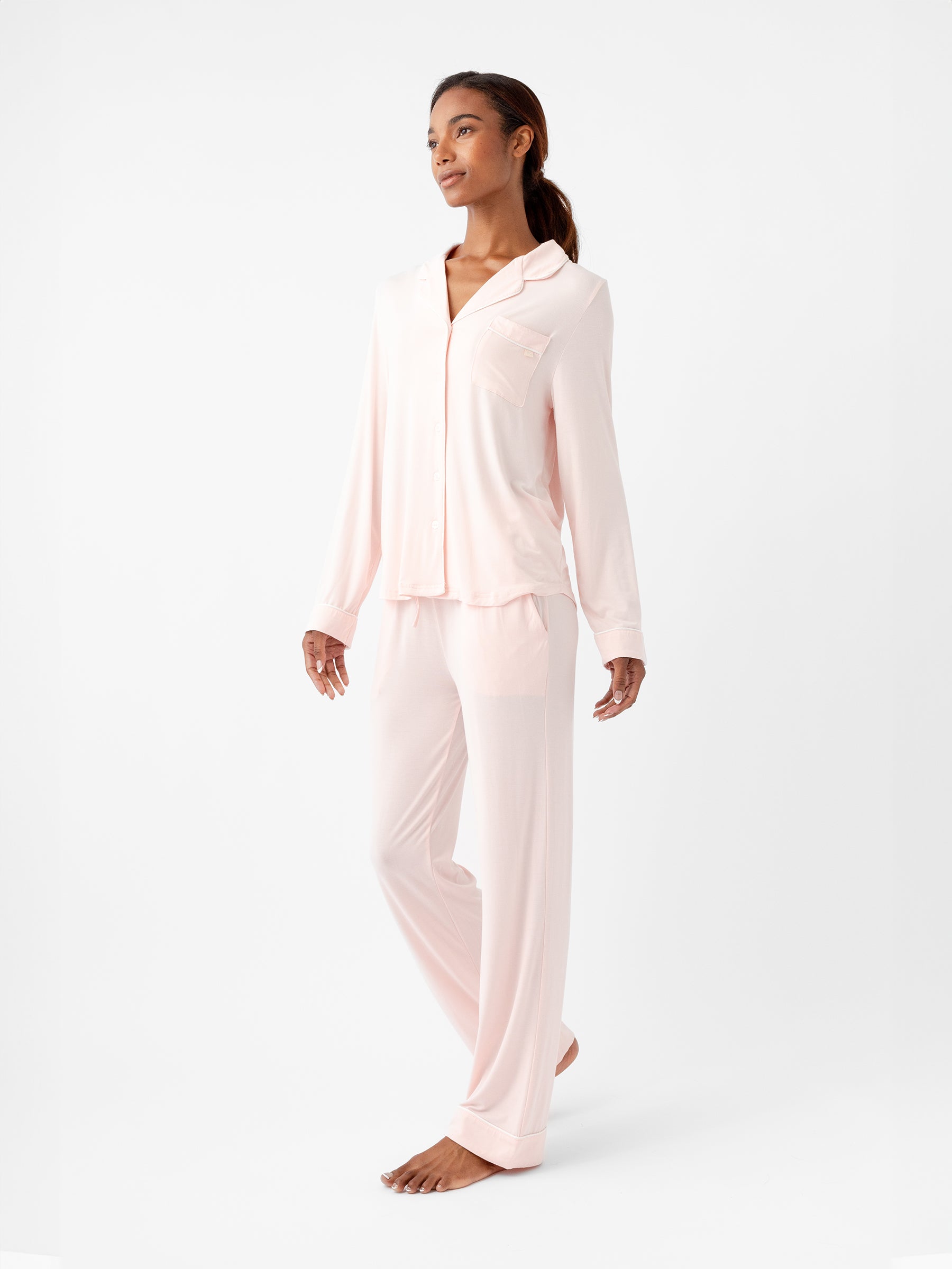 Women&#39;s Bamboo Stretch-Knit Long Sleeve Pajama Set