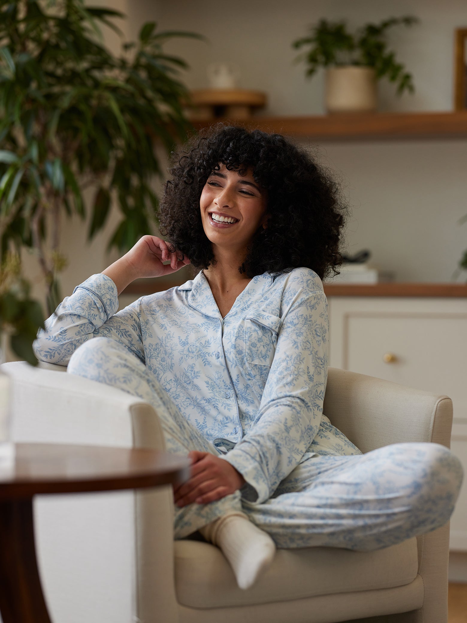 Women&#39;s Bamboo Stretch-Knit Long Sleeve Pajama Set