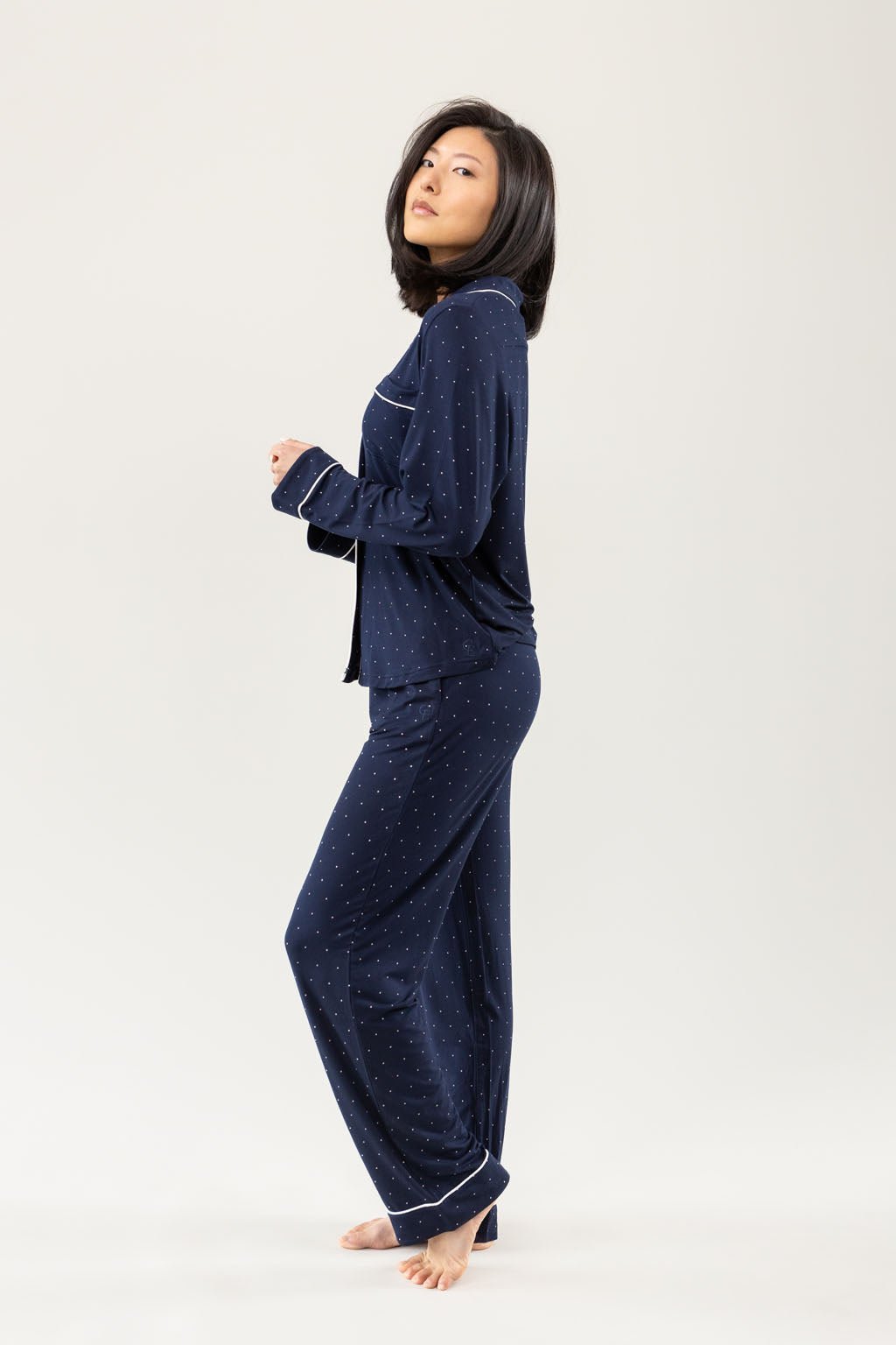 Women&#39;s Bamboo Stretch-Knit Long Sleeve Pajama Set