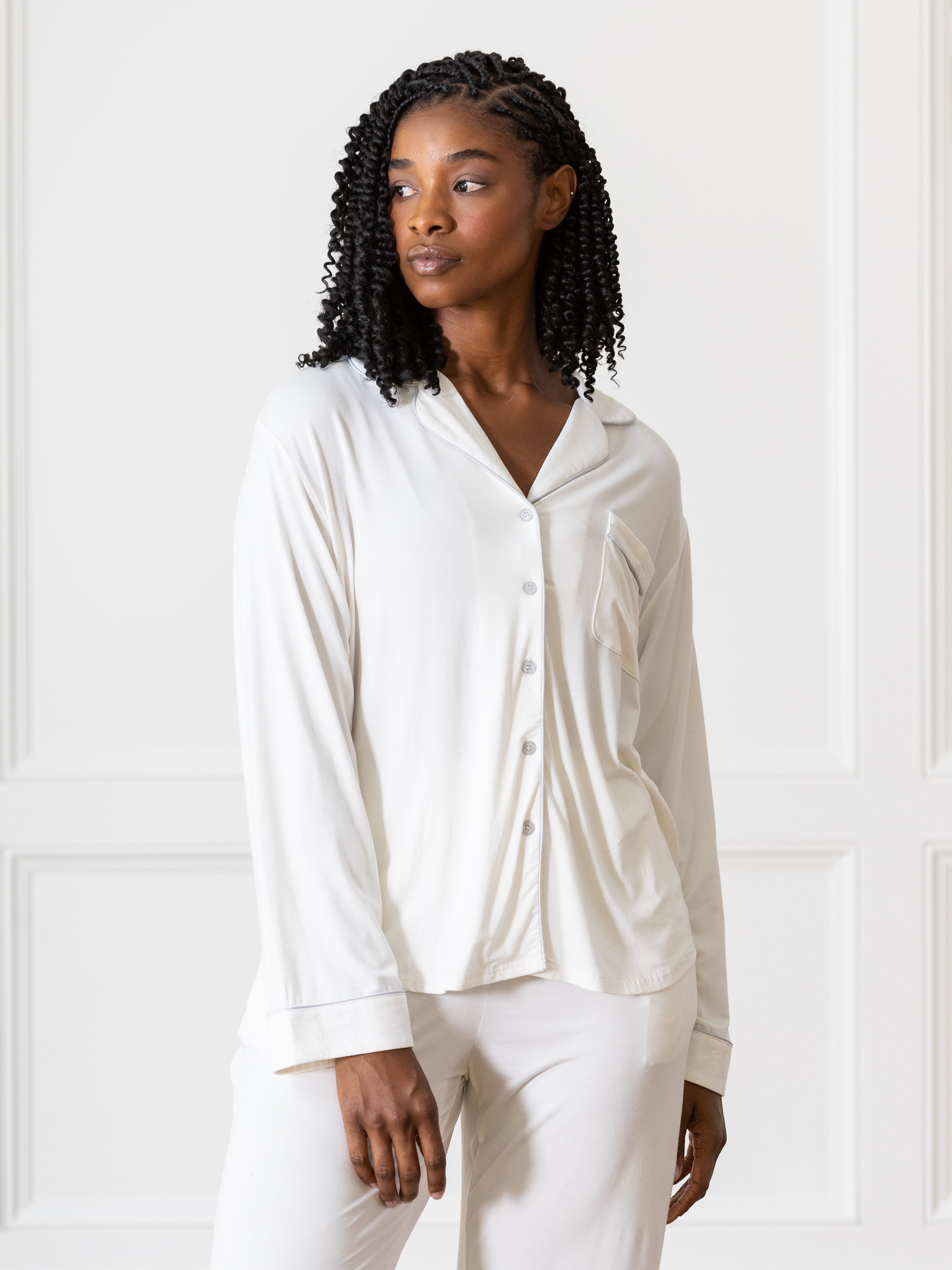 Women&#39;s Bamboo Stretch-Knit Long Sleeve Pajama Set
