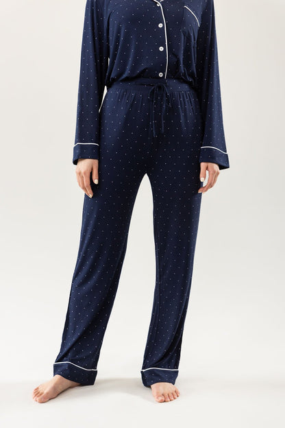 Women's Bamboo Stretch-Knit Long Sleeve Pajama Set