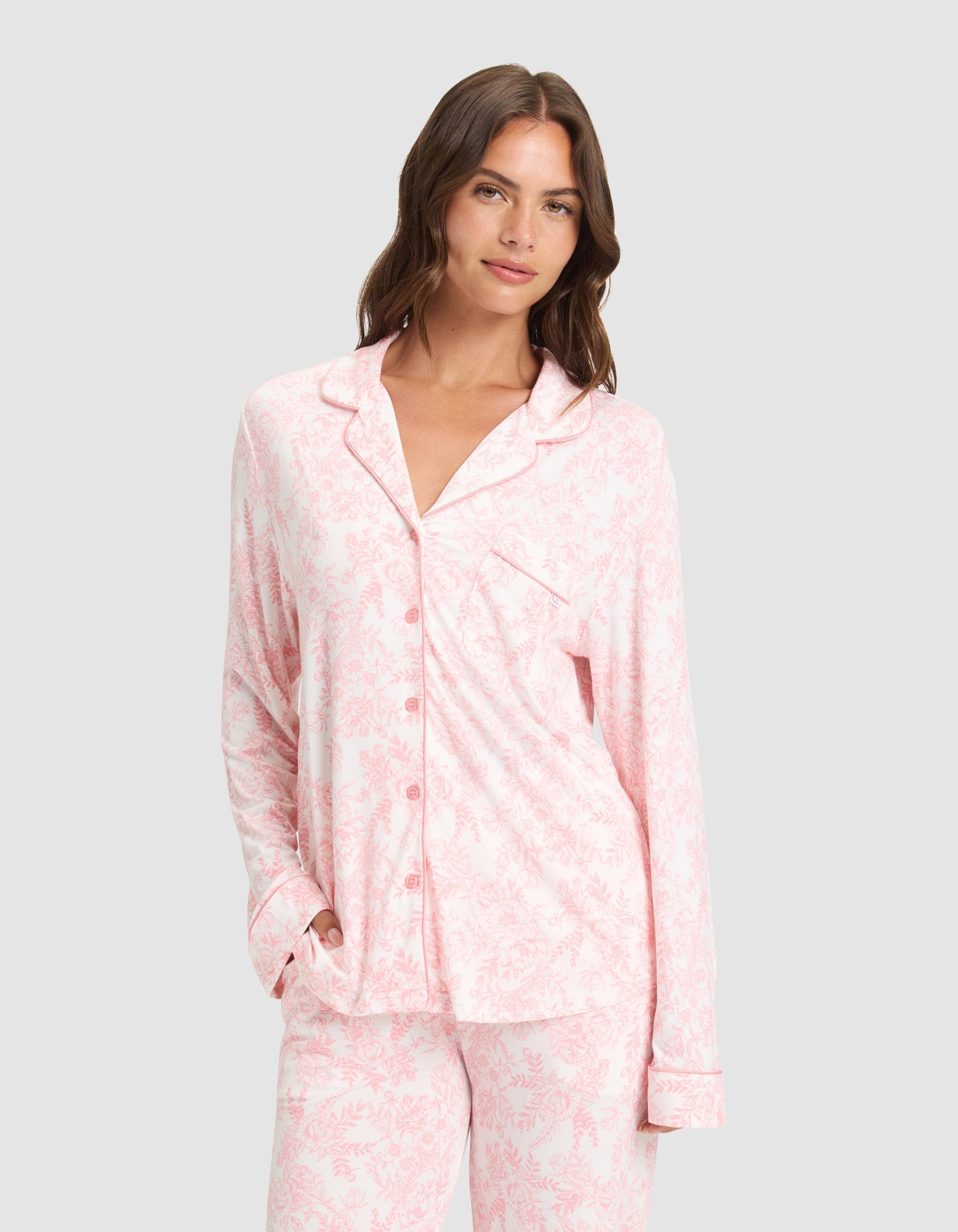 Women&#39;s Bamboo Stretch-Knit Long Sleeve Pajama Set