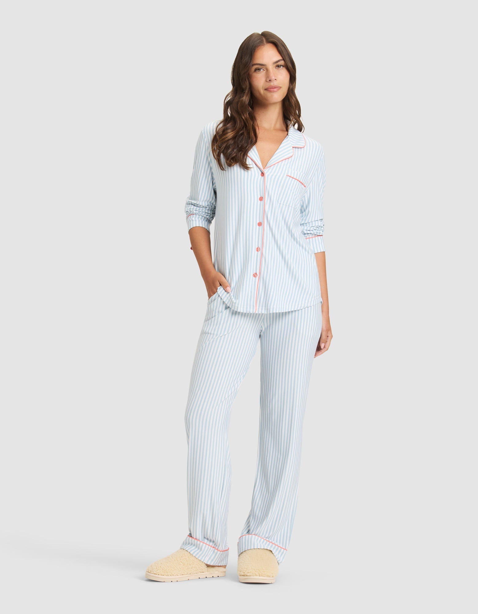 Women&#39;s Bamboo Stretch-Knit Long Sleeve Pajama Set