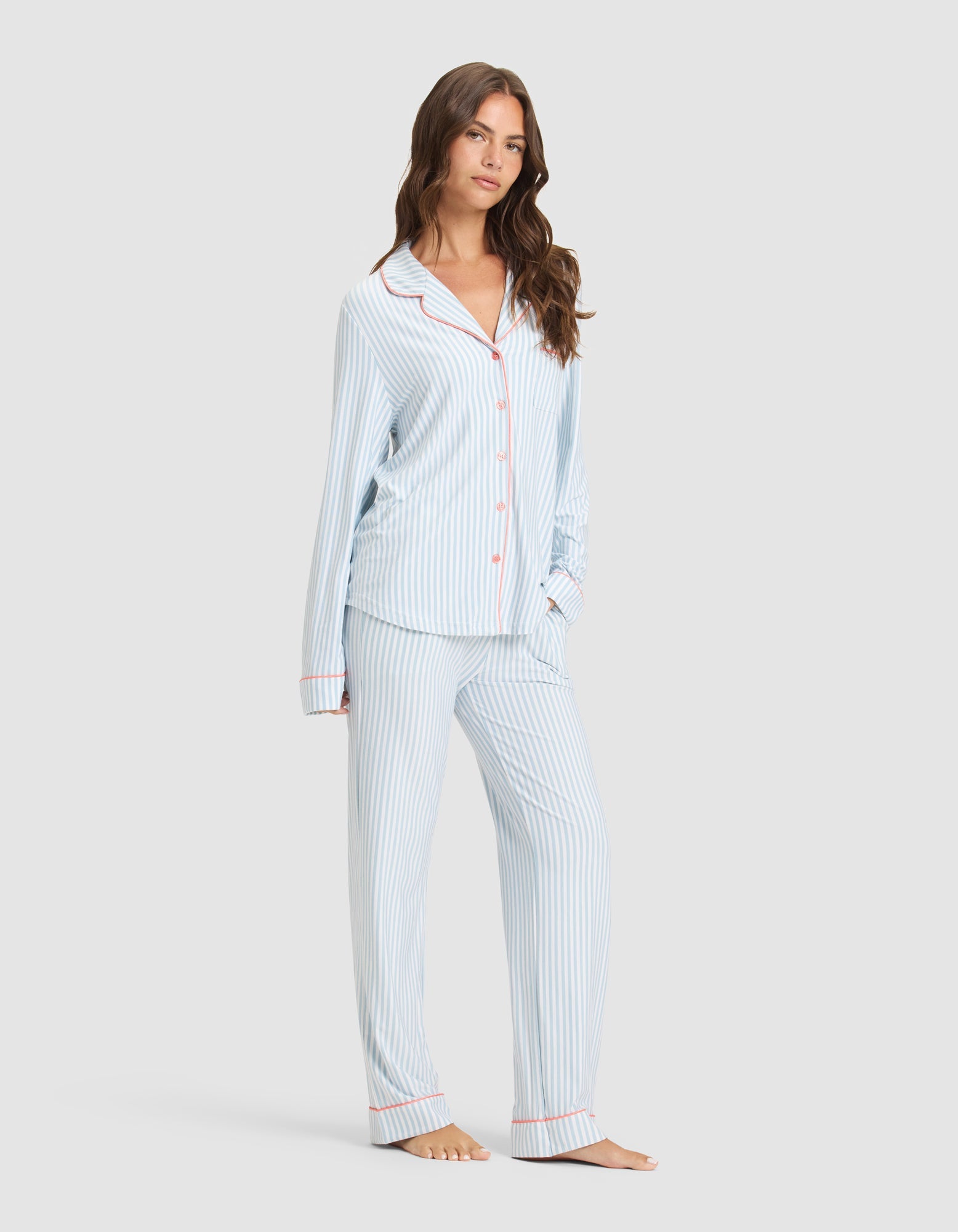 Women&#39;s Bamboo Stretch-Knit Long Sleeve Pajama Set