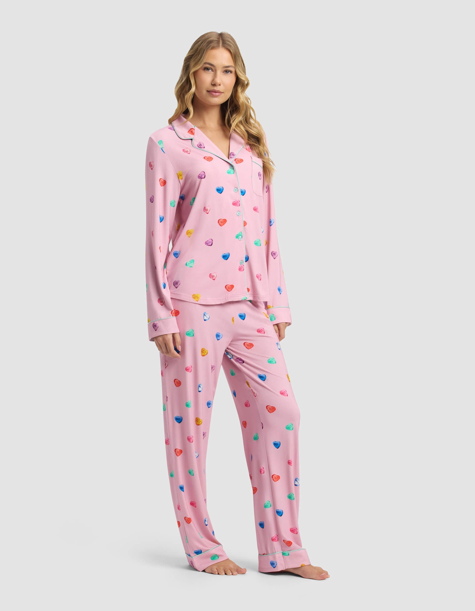 Women's Bamboo Stretch-Knit Long Sleeve Pajama Set